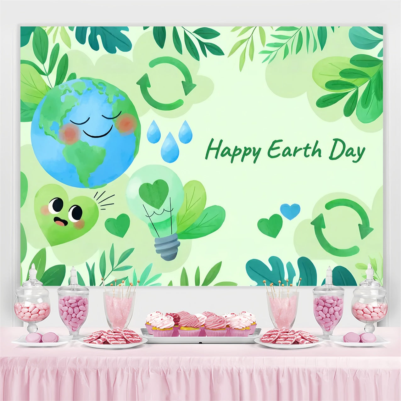 Toile de fond Joyeuse Journée de la Terre Éco Conservation Aquarelle GTY3-51