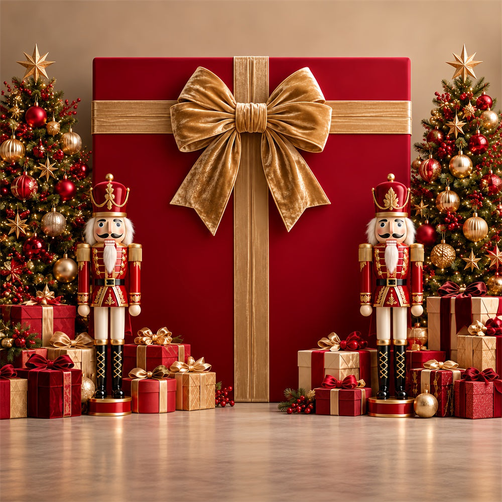 Fond De Noël Nœud Velours Casse-Noisette Cadeaux HQ610-177