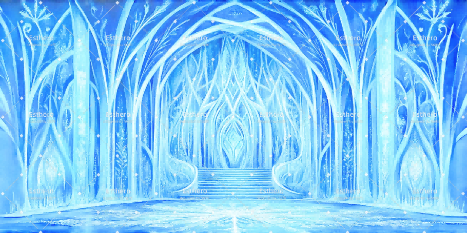 Fond de Scène Intérieur du château de glace CSH59-T46