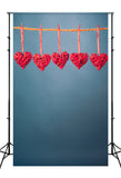 Toile de fond bleu coeur amour rouge pour Photo Studio LV-1465