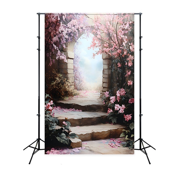 Toile de fond Printemps Arche Florale Photographie LXX1-128