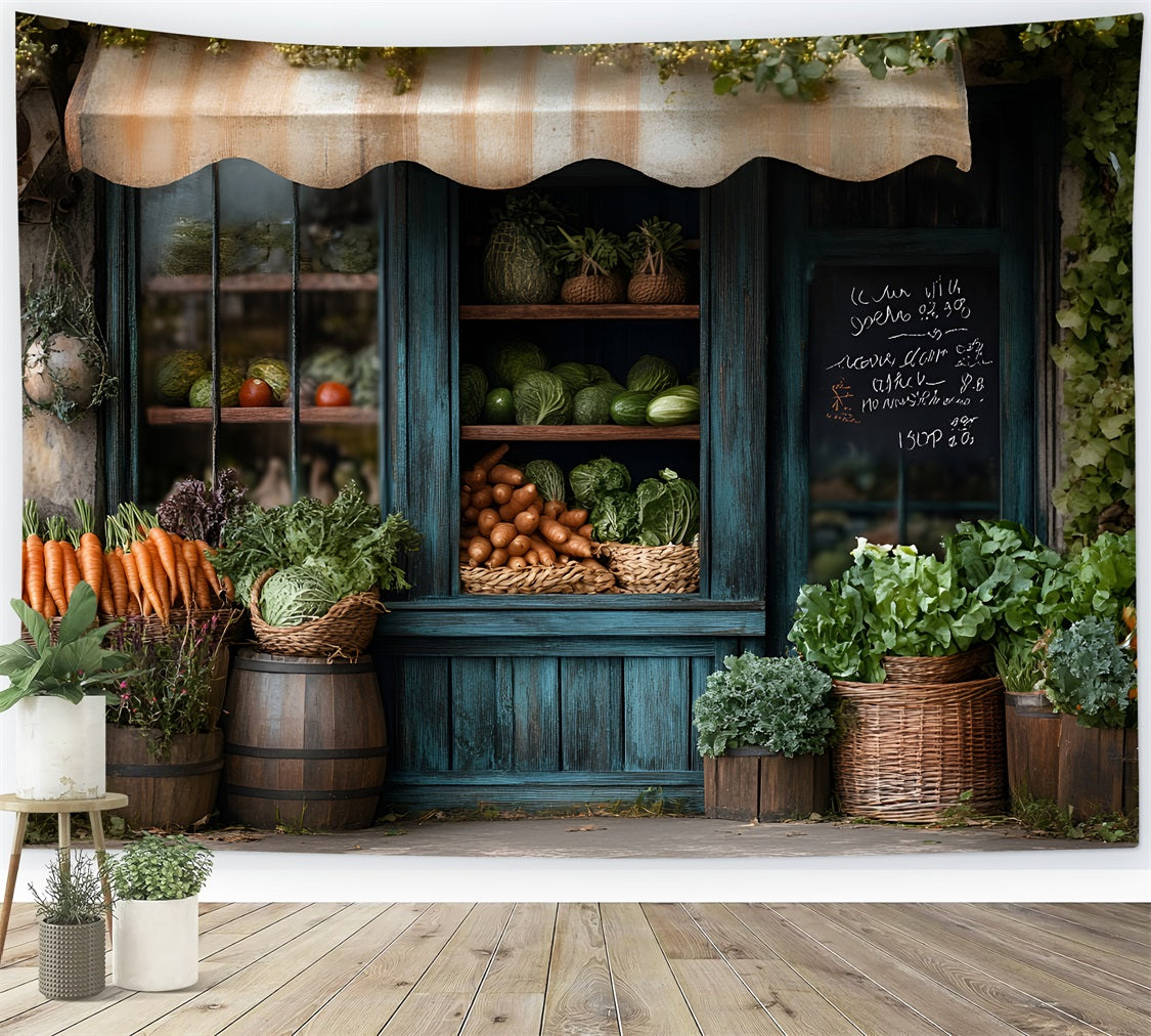 Fond Photo Printemps Fenêtre Marché Rustique LXX1-153