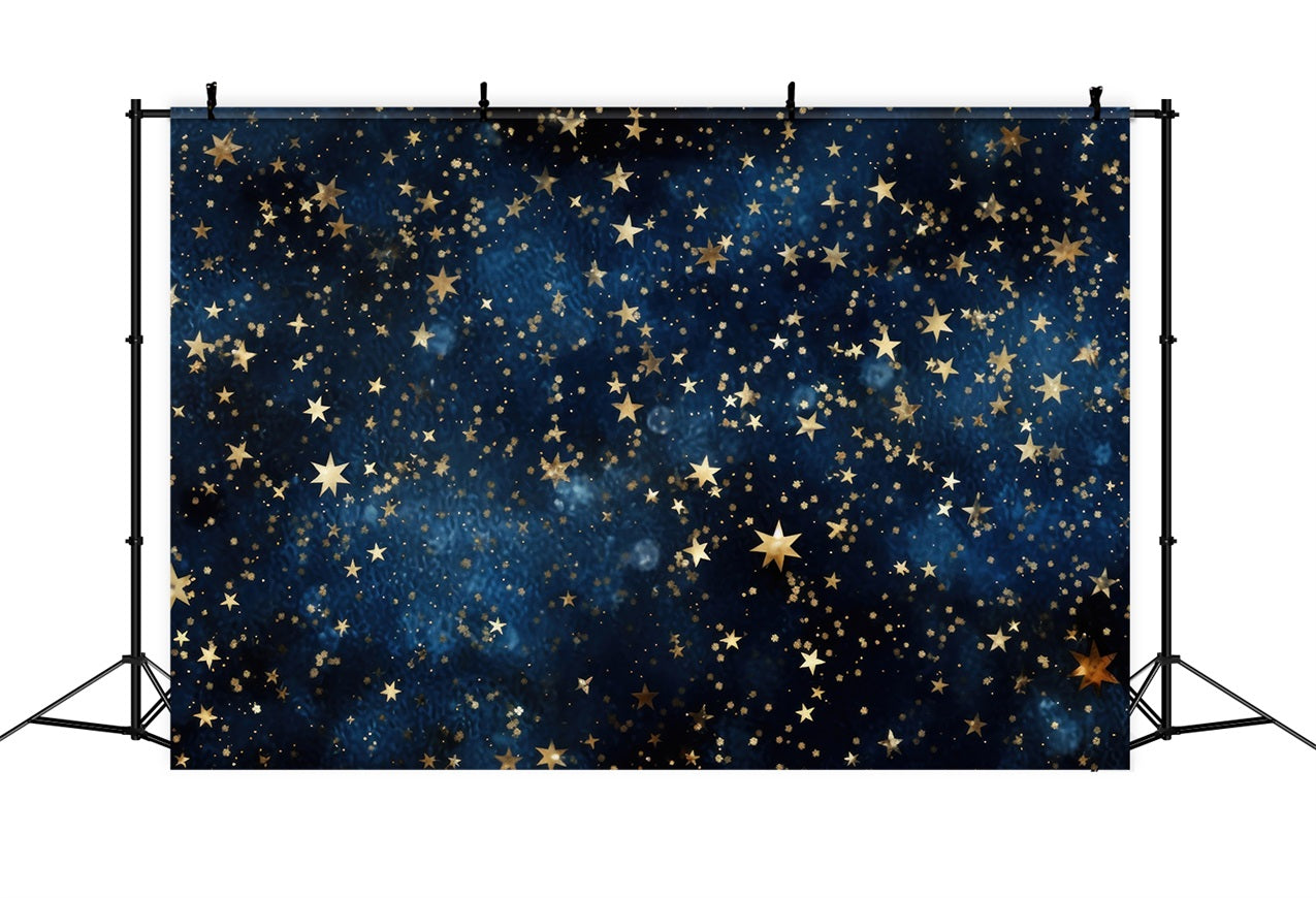 Toile de fond Ciel Minuit Étoilé Doré LXX1-350