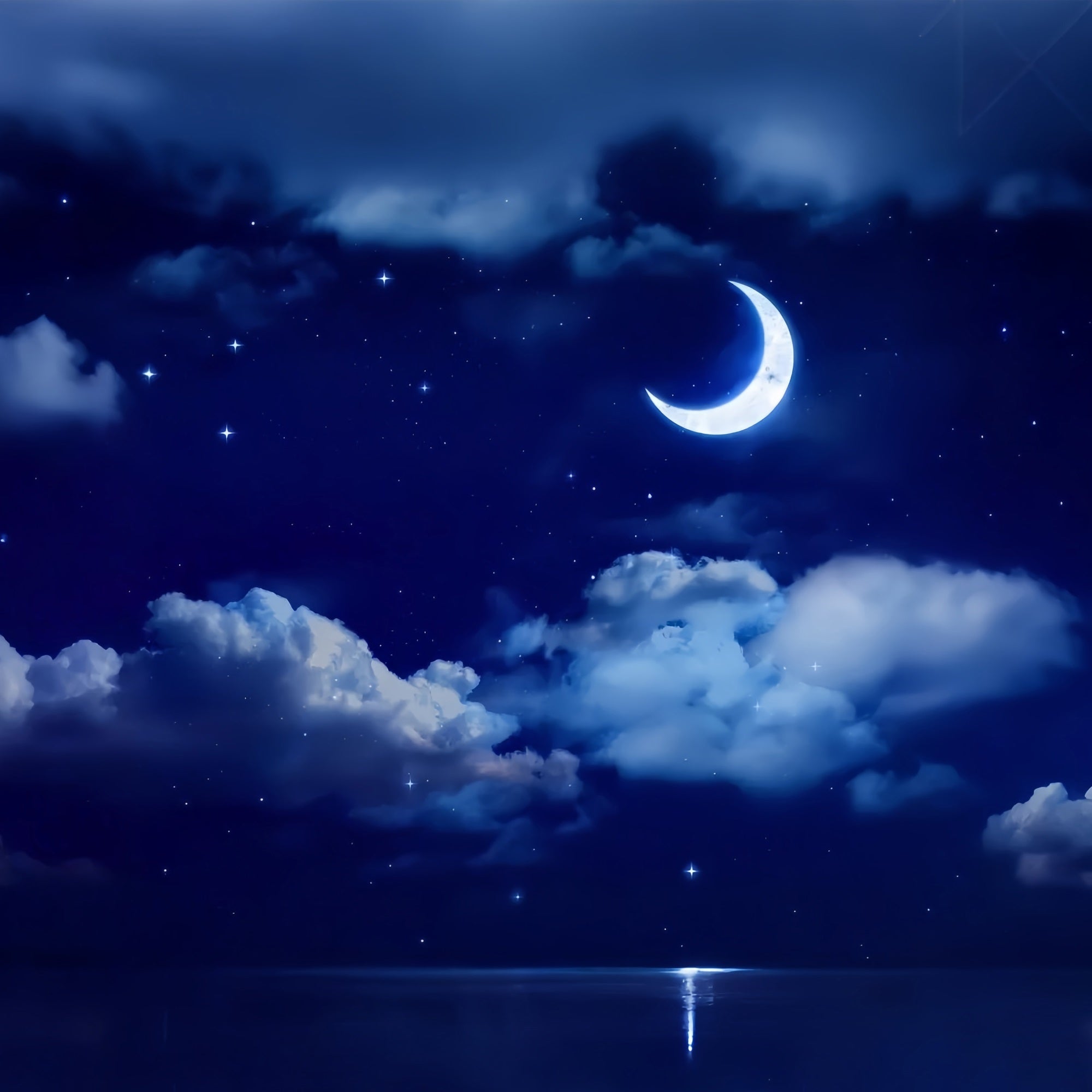 Toile de fond Nuit Ciel Clair Lune LXX1-355