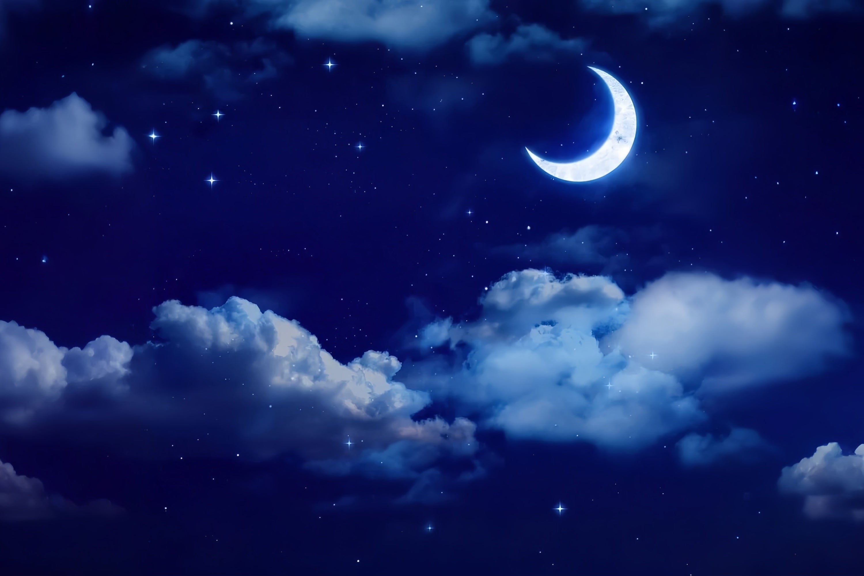 Toile de fond Nuit Ciel Clair Lune LXX1-355