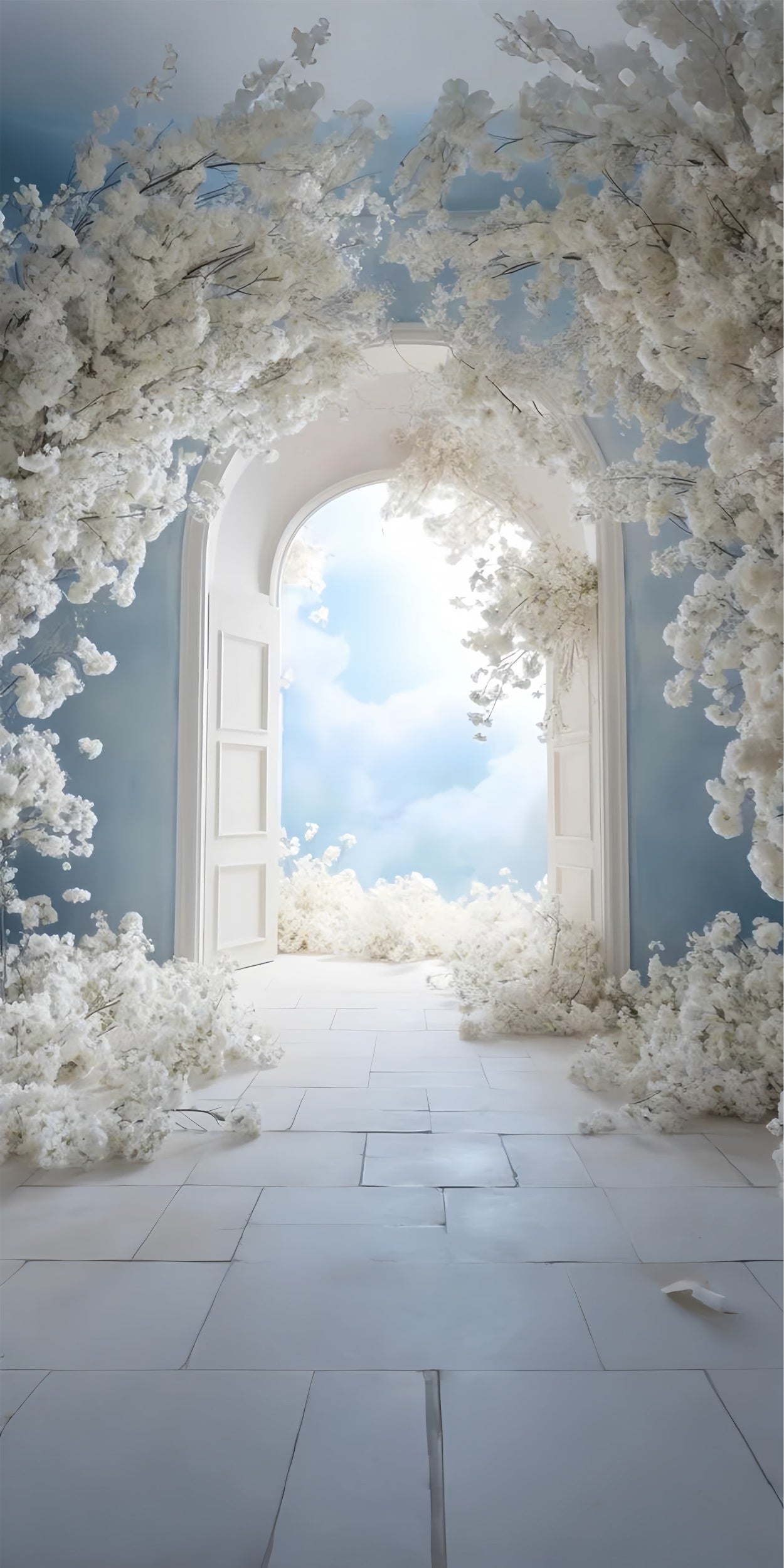 Toile de fond Sweep Photographie Florale Arche Ciel Jardin Romantique LXX2-271