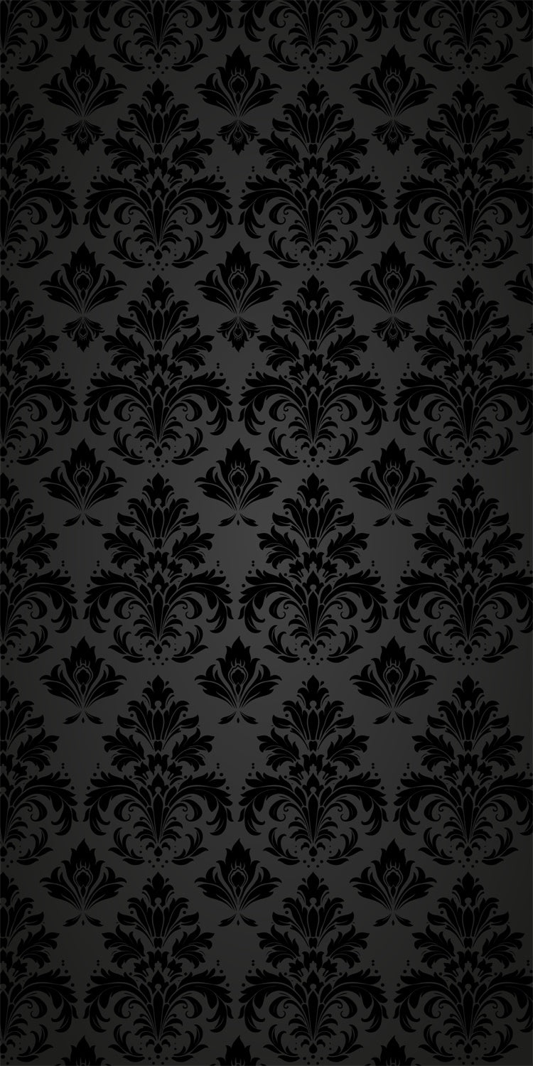 Toile de fond Sweep Photo Damassé Élégant Noir Profond LXX2-284