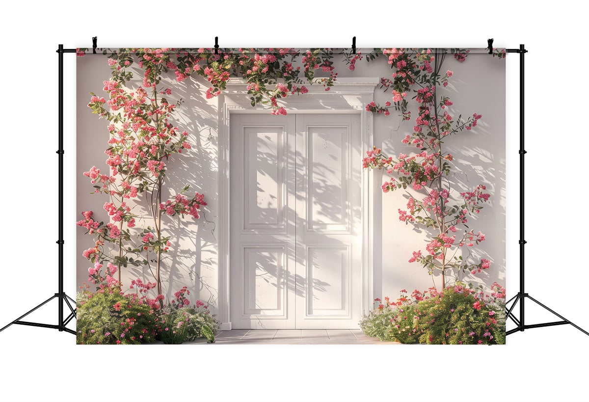 Fond Photo Printemps Porte Rose Porte Blanche LXX2-40