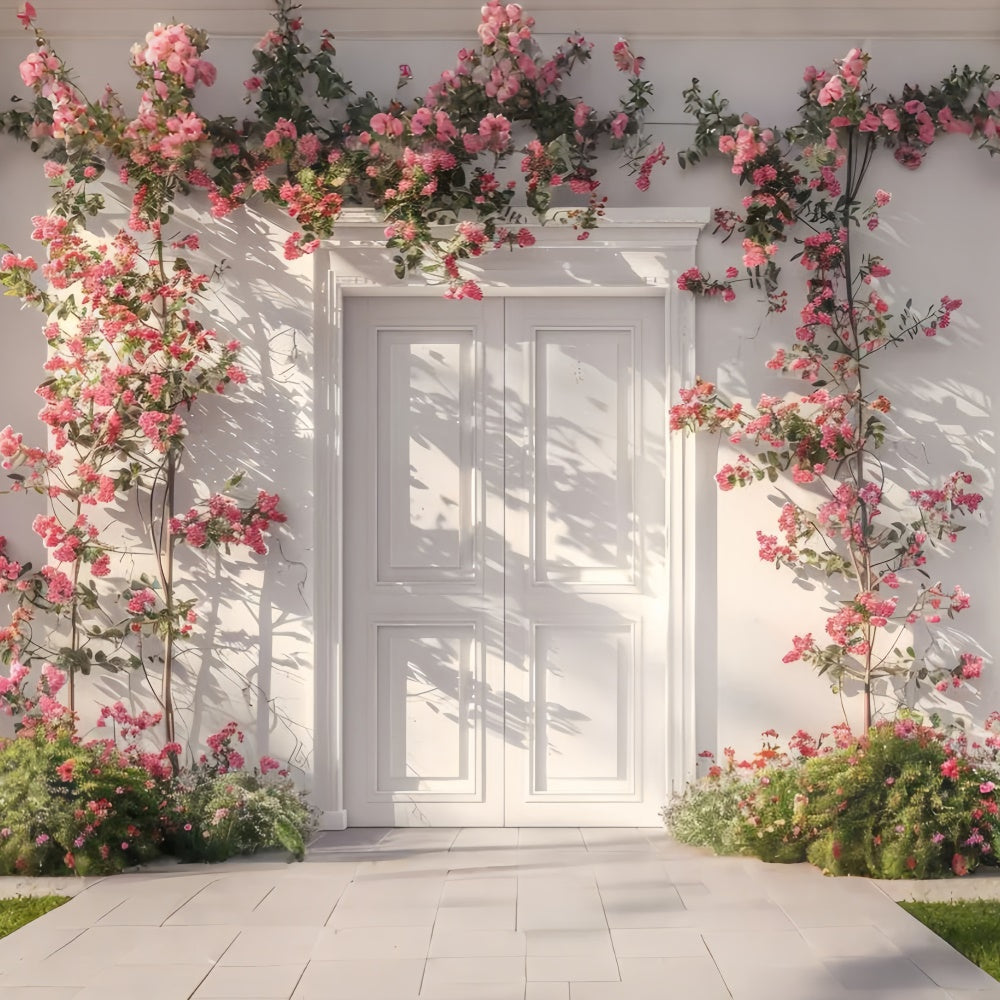 Fond Photo Printemps Porte Rose Porte Blanche LXX2-40