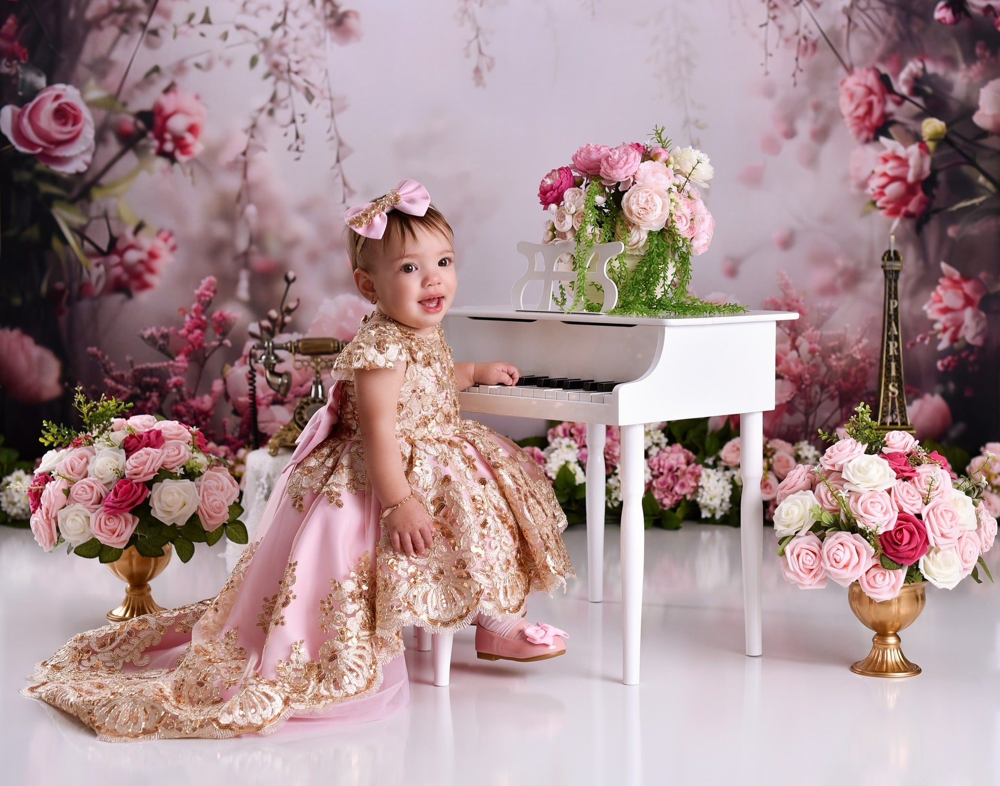 Toile de fond Printemps Brume Rose Douce Rêveuse LXX2-50