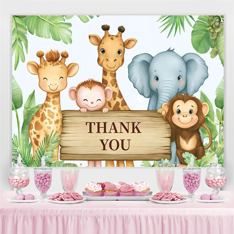 Toile de fond Fête des Mères Personnalisable Rassemblement Safari Animalier LXX3-89