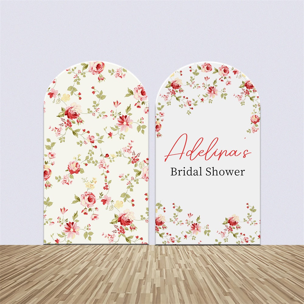 Kit de Toile de fond Arch Personnalisable Fête Nuptiale Rose Épanouie LXX4-122