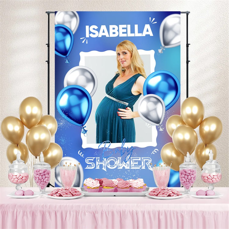 Toile de fond Shower de bébé Célébration Ballons Personnalisée LXX4-195