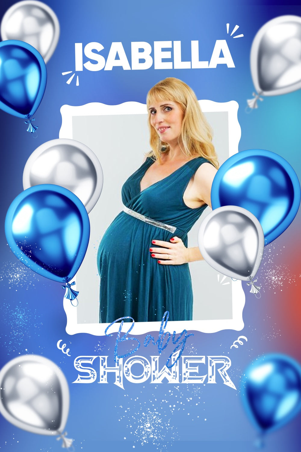 Toile de fond Shower de bébé Célébration Ballons Personnalisée LXX4-195