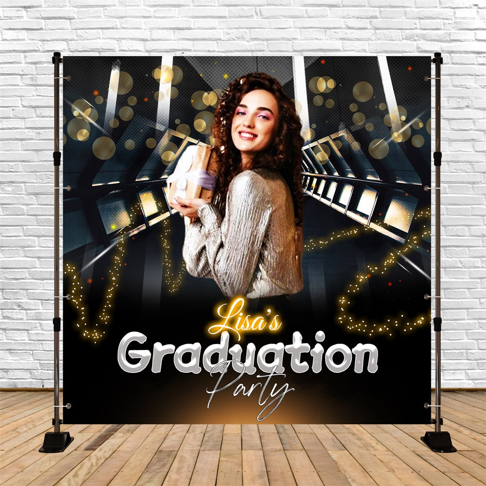 Toile de Fond Photo de Graduation Prêt à Briller Personnalisée LXX5-210