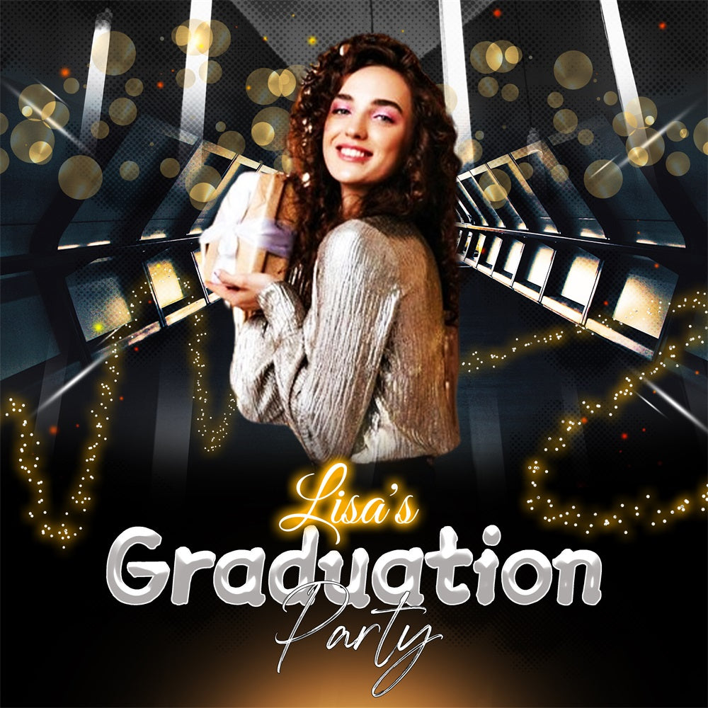 Toile de Fond Photo de Graduation Prêt à Briller Personnalisée LXX5-210