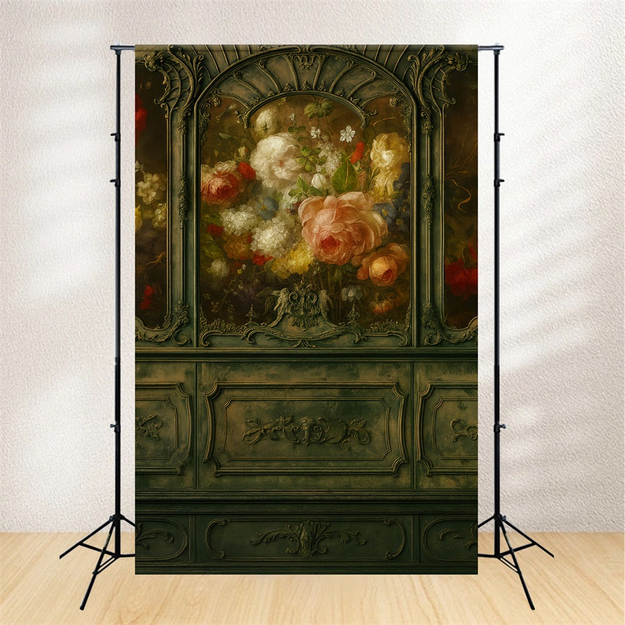 Fond victorien Panneau floral antique Art Fond mural vintage LXX510-125