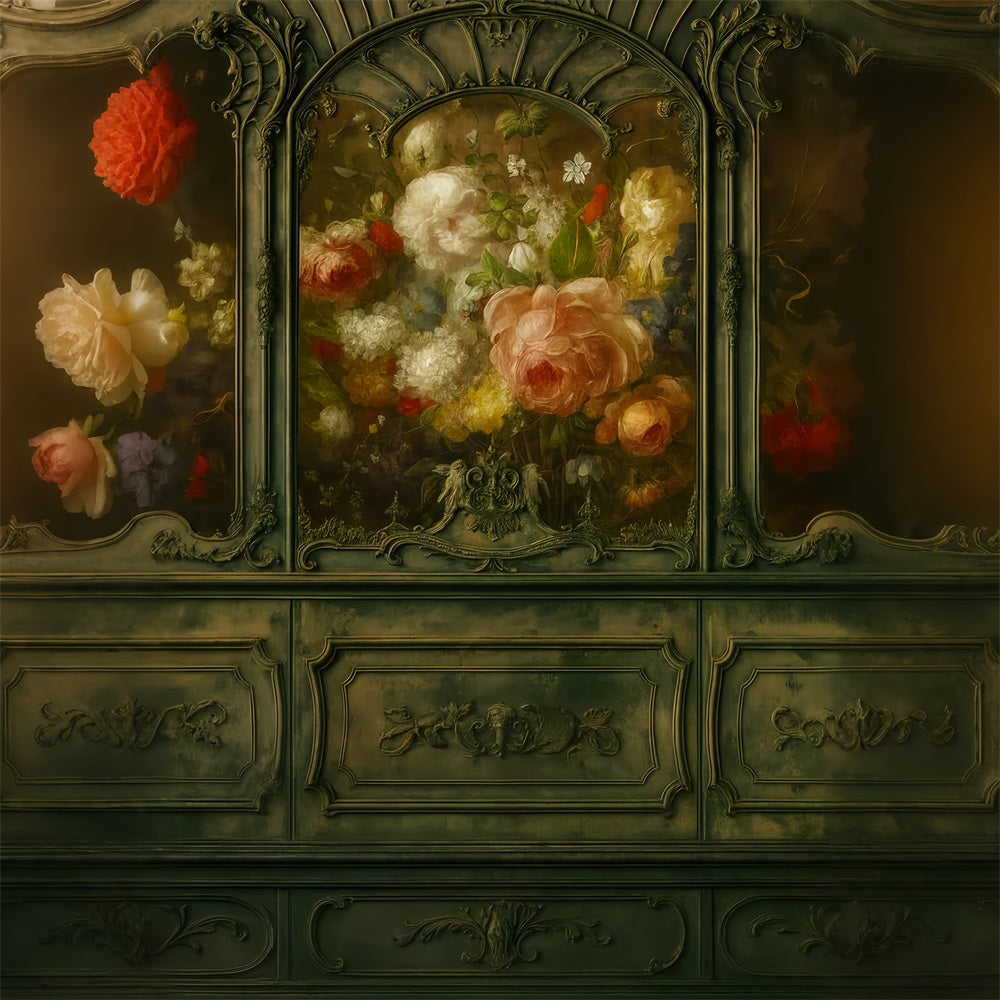 Fond victorien Panneau floral antique Art Fond mural vintage LXX510-125