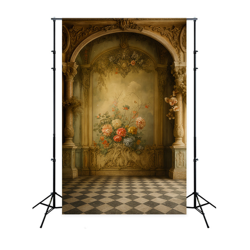 Fond mural vintage Arche baroque Bloom Hall Fond victorien LXX510-127