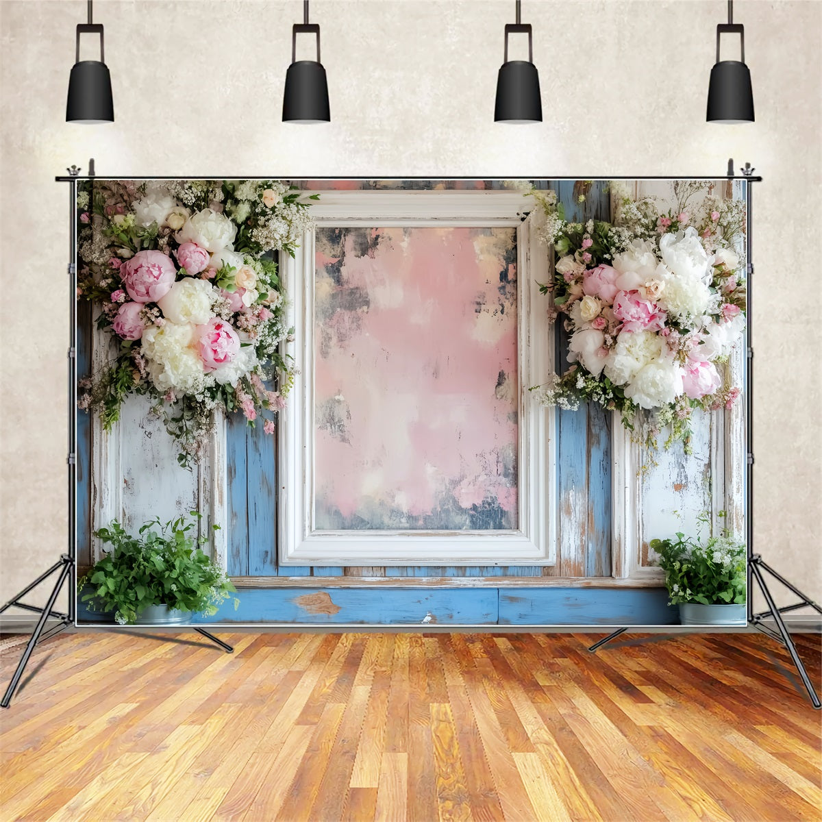 Fond mural vintage Cadre floral pastel Accent Fonds victoriens LXX510-133