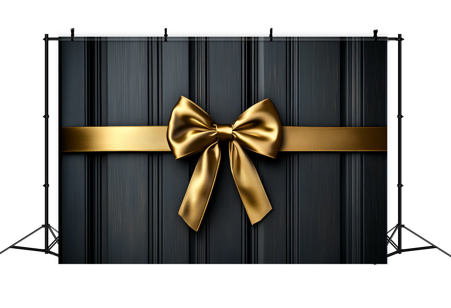 Grand fond avec nœud, ruban doré, texture luxueuse, fond de Noël LXX510-157