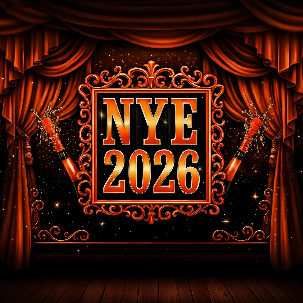 Fond « Bonne année » Champagne pétillant glamour Fond pour le Nouvel An LXX510-17