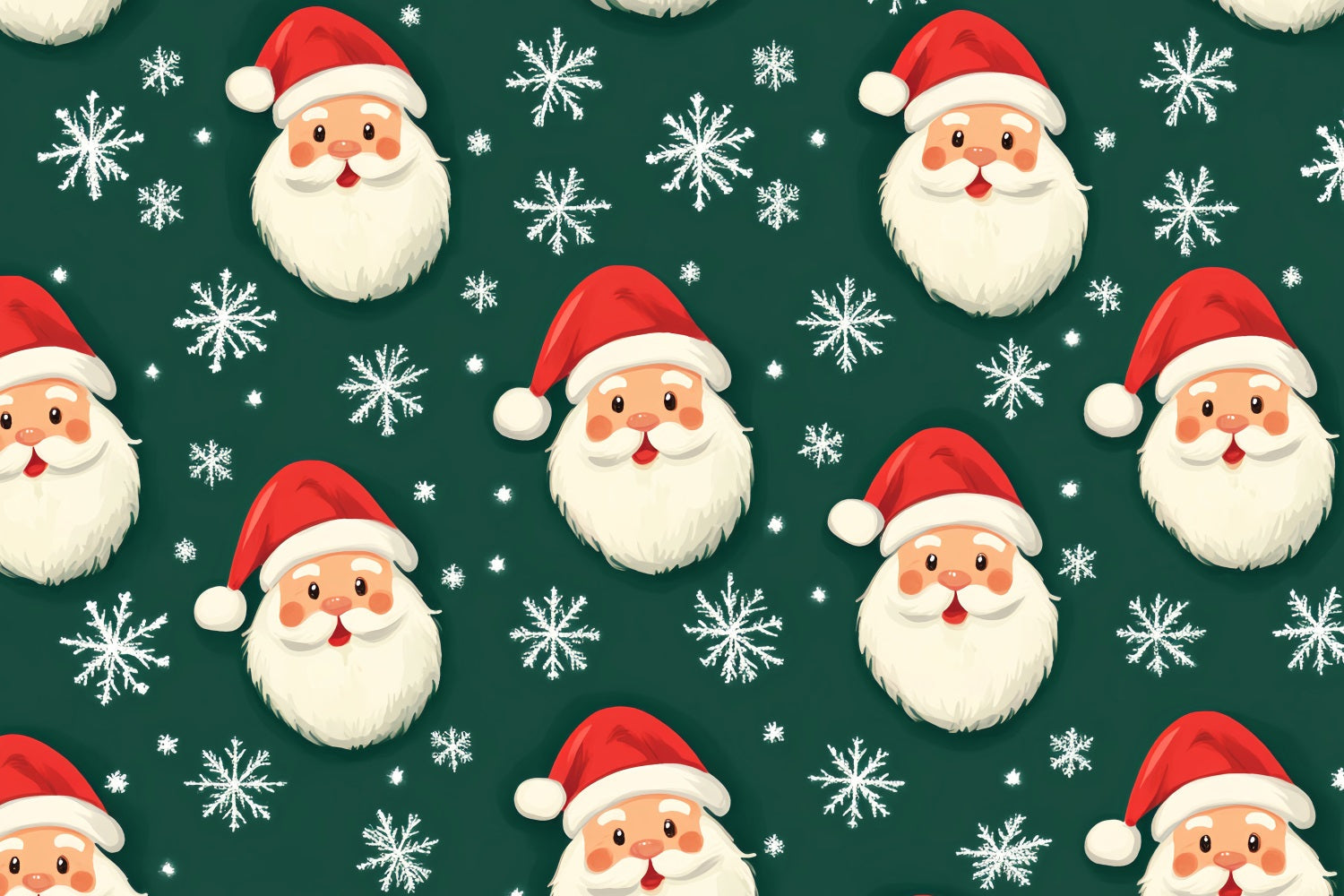 Fond photo flocons de neige Visages du Père Noël Neige Fonds photo hiver LXX510-60