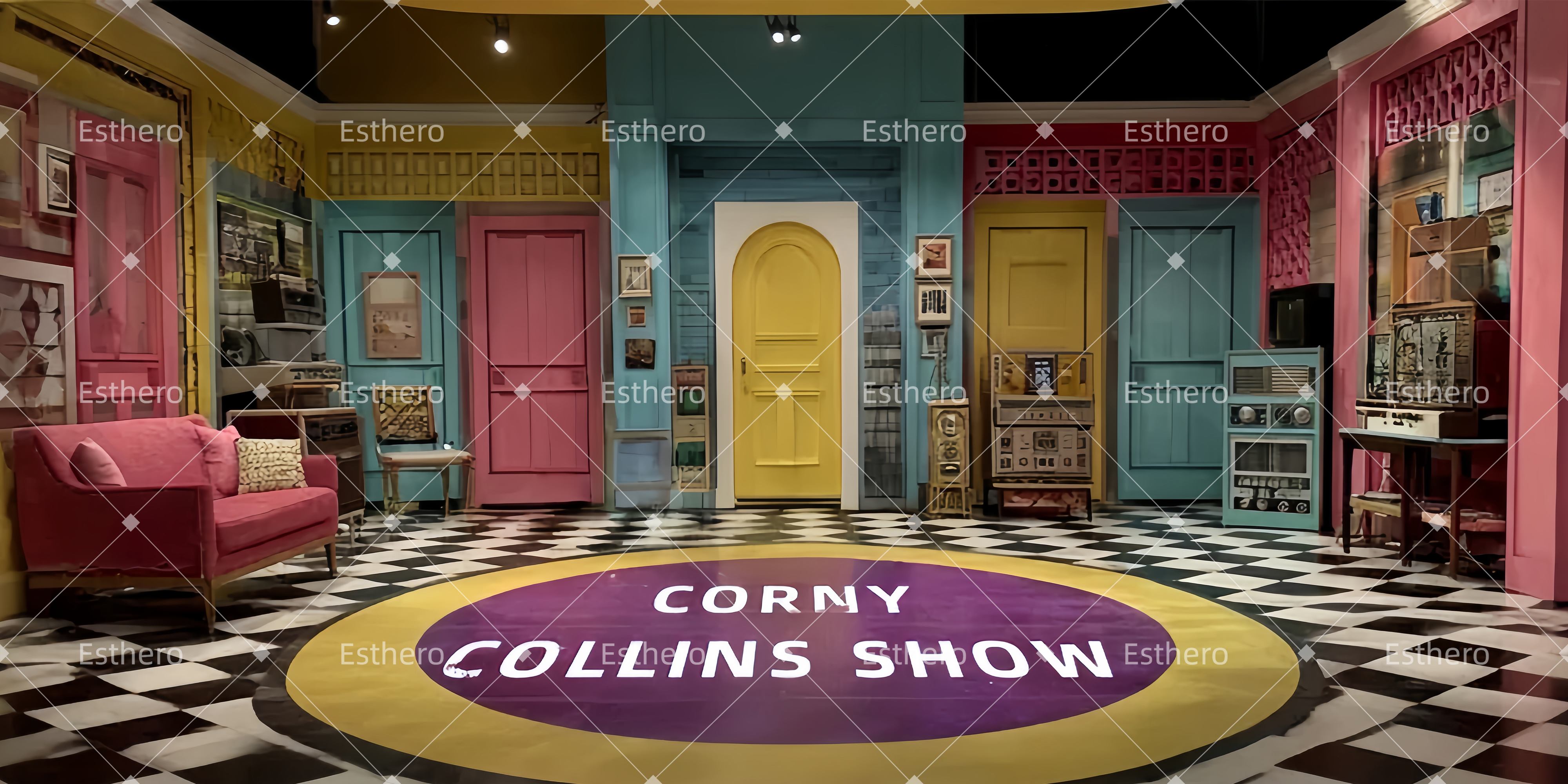 Fond de Scene Theatre Studio TV Rétro LXX510-T30