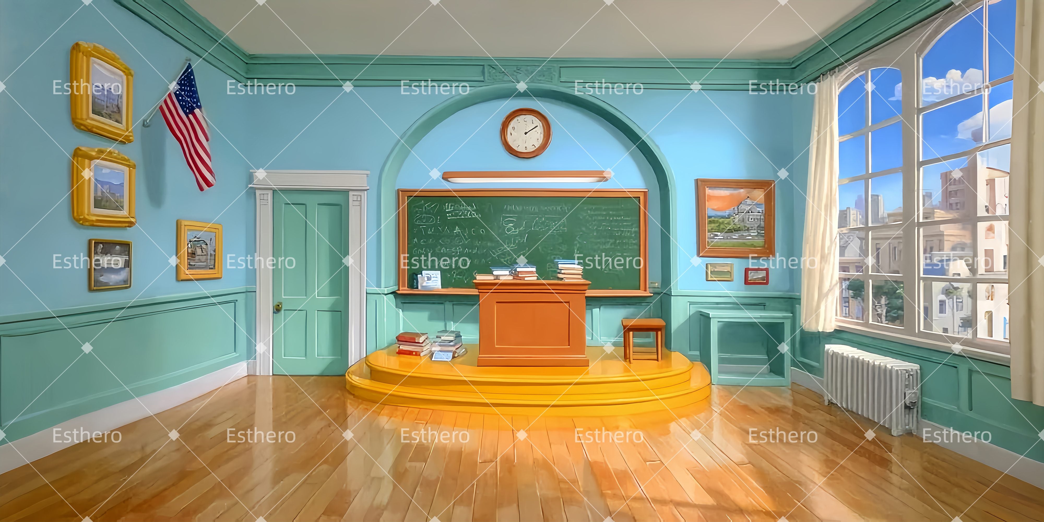 Fond de Scène Personnalisé Mur De Classe LXX510-T42