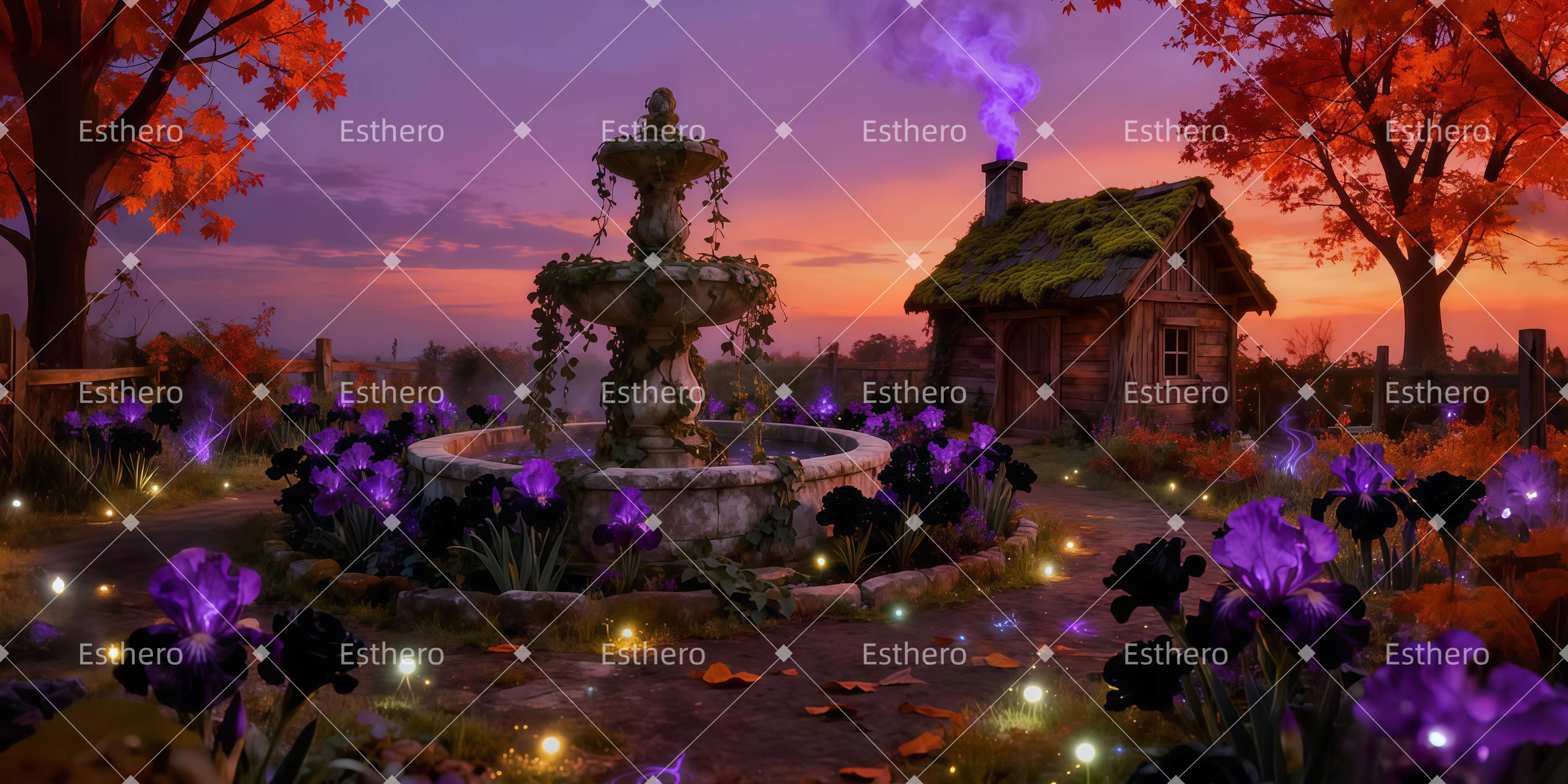 Fond de Scene Jardin De La Sorcière LXX510-T56