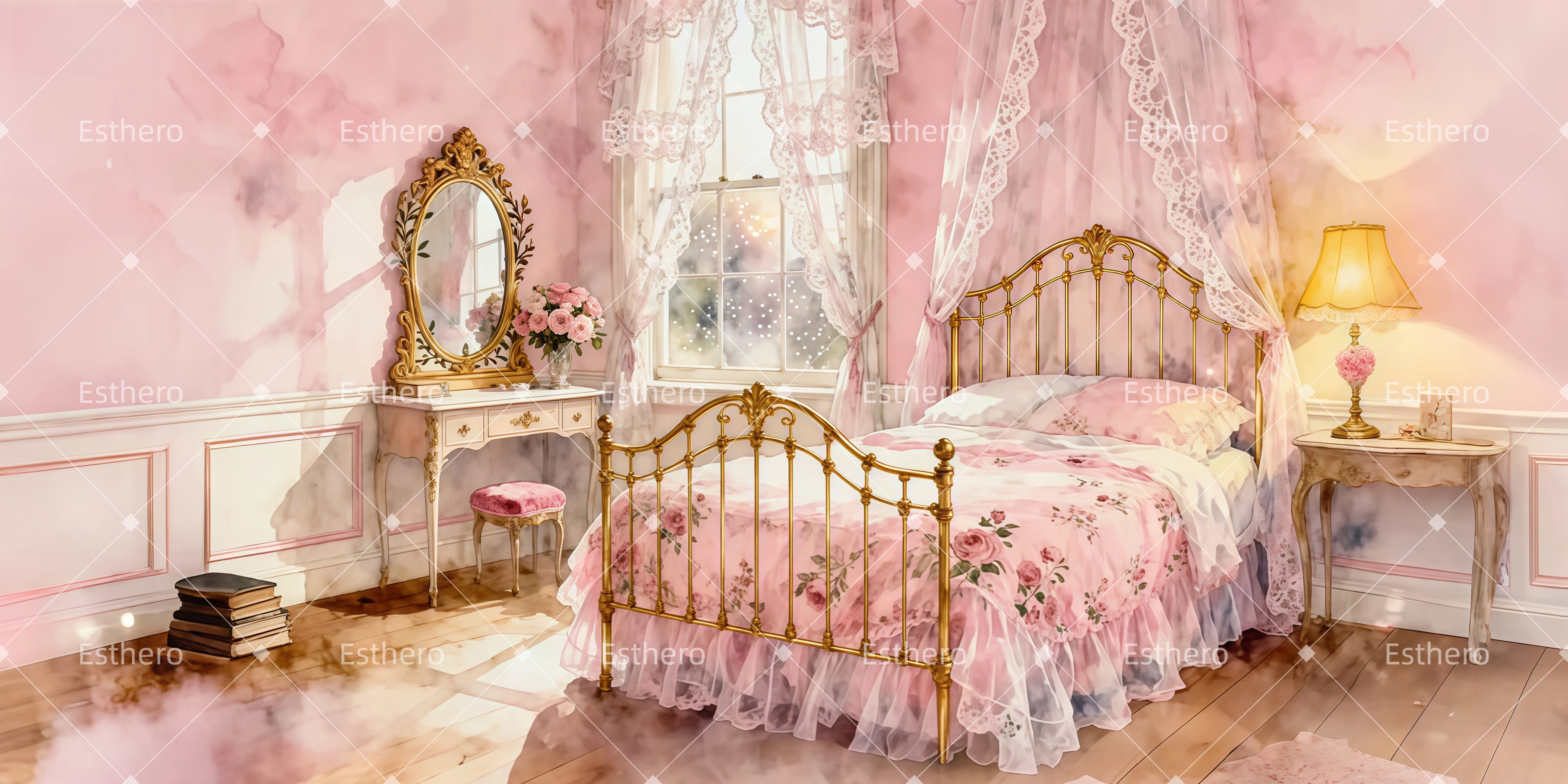 Fond de Scène Théâtre Suite romantique en dentelle LXX511-T105