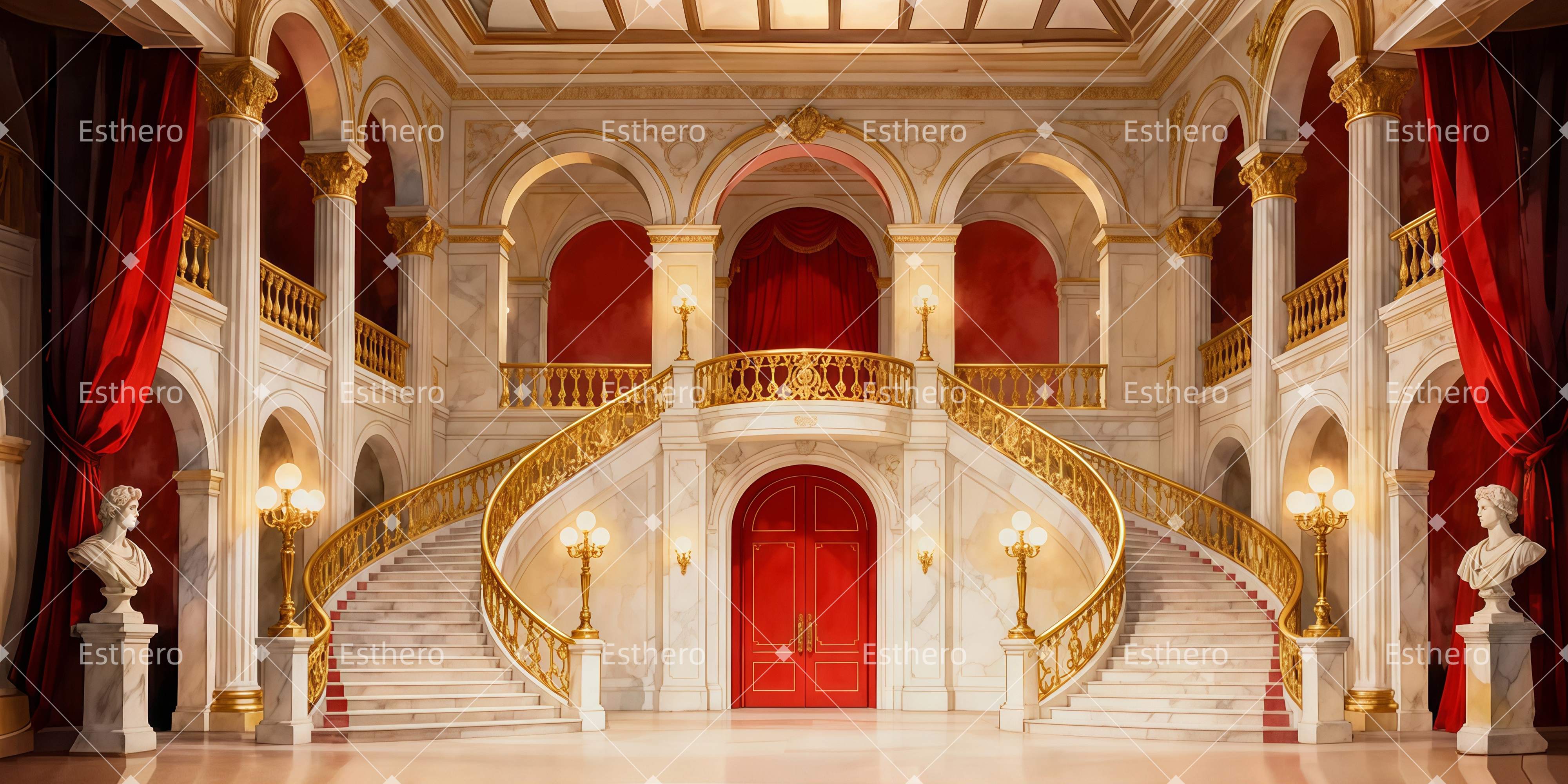 Fond de Scene Photo Salle Royale Grandiose LXX511-T20