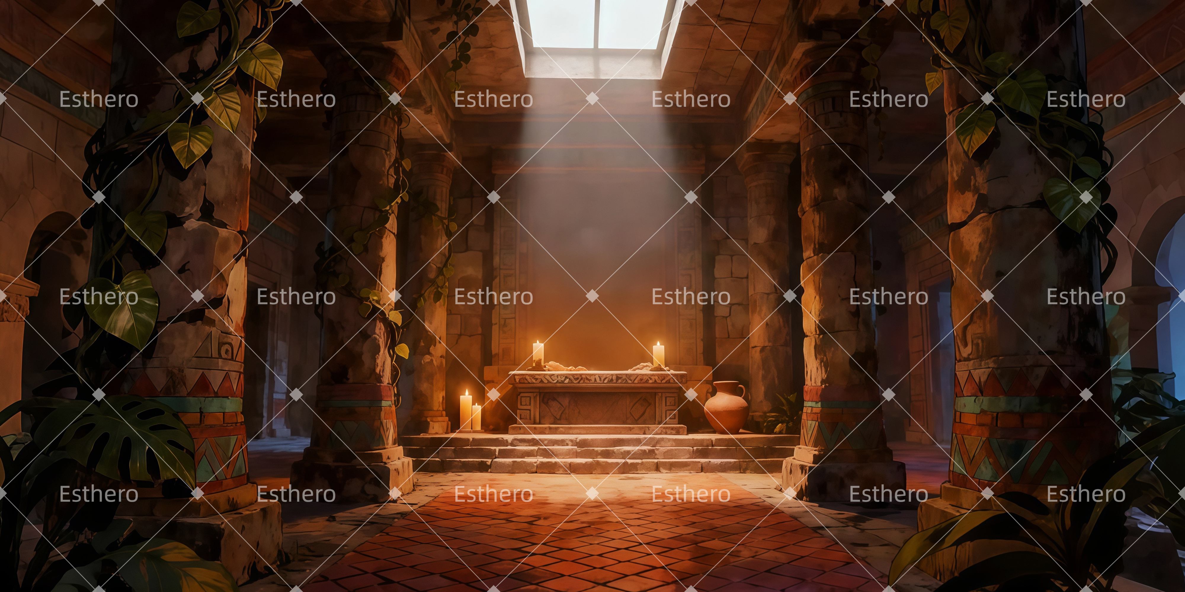 Fond de Scène Salle De Pierre Sacrée LXX511-T61