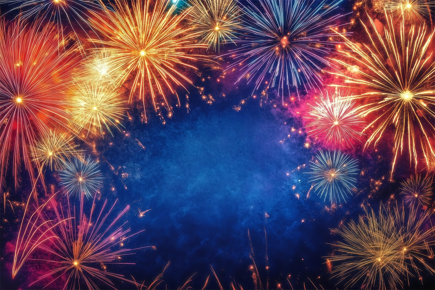 Fond pour le Nouvel An Feux d'artifice radieux Explosion Bonne année 2026 Bannière LXX512-10