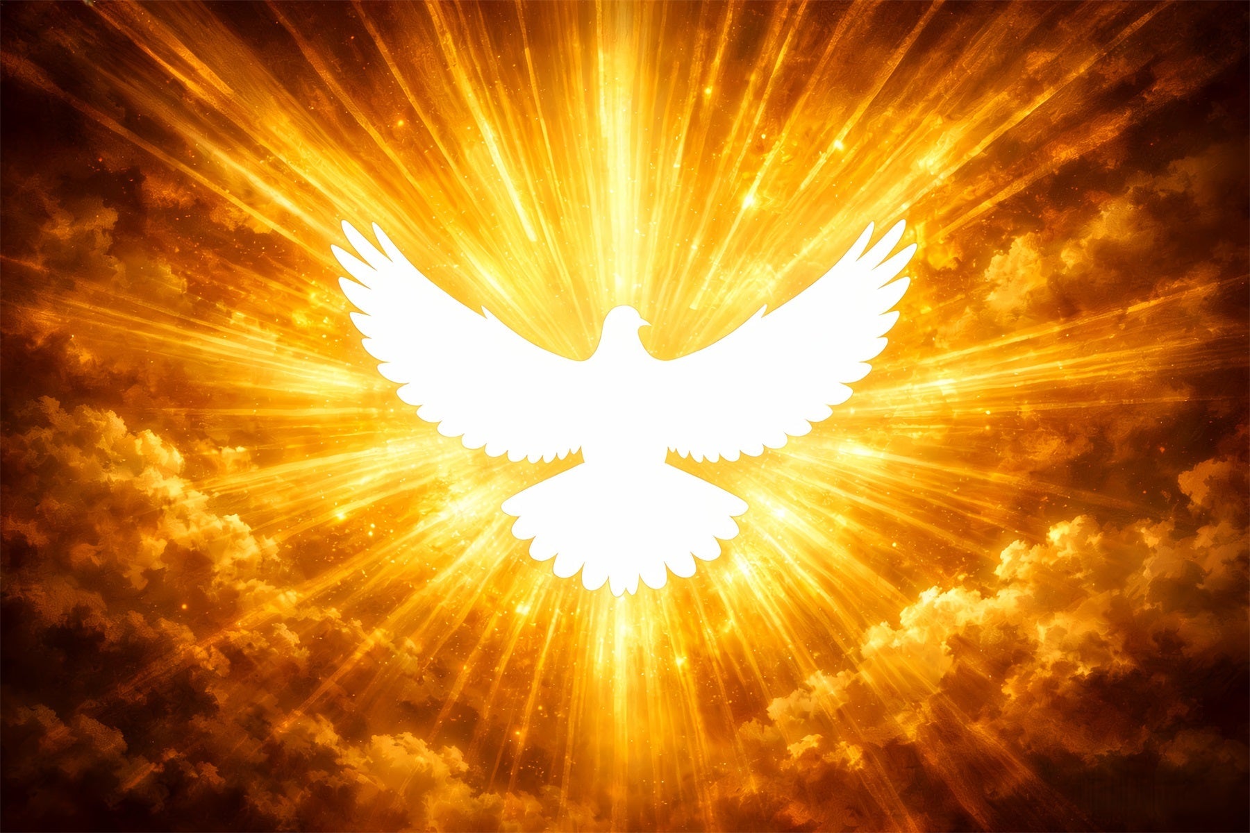 Fond photo de Pâques à l'église Oiseaux chanteurs rayonnants Lumière de la résurrection Fonds de Pâques LXX512-105