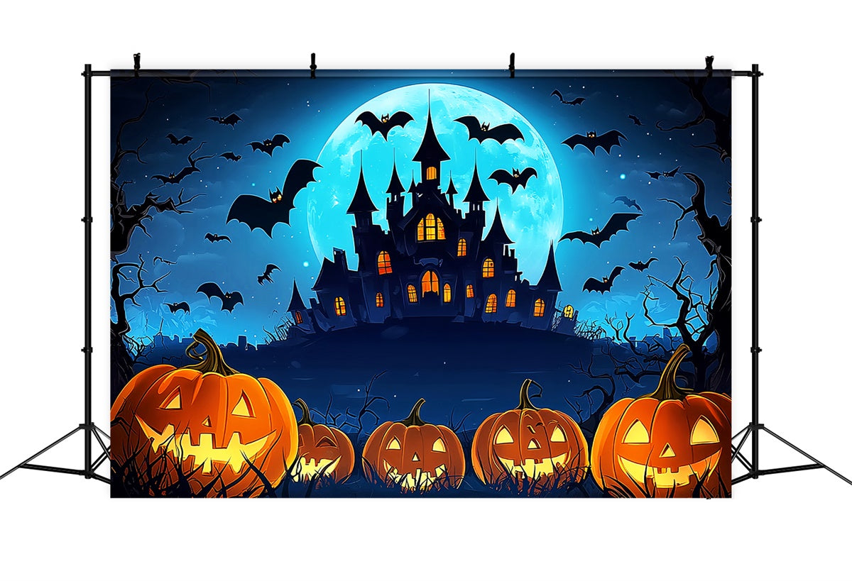 Toile de fond Halloween Château Hanté Dessiné LXX57-102