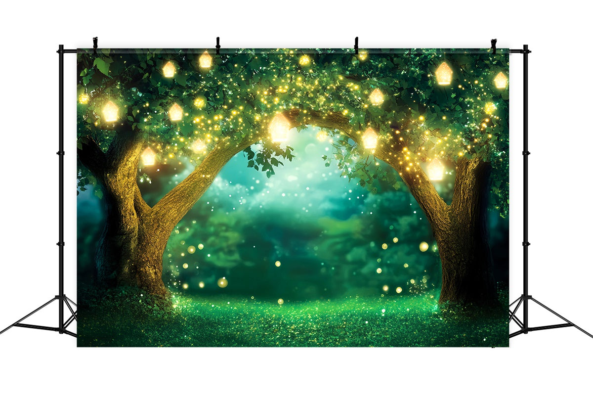 Toile de fond Forêt Enchantée Arche Arbre Scintillant LXX57-121