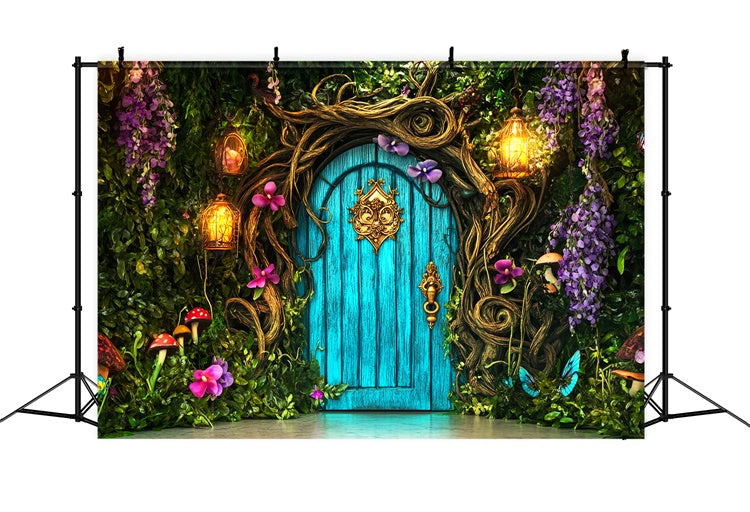 Toile de fond Photo Forêt Magique Porte Jardin Secret LXX57-134
