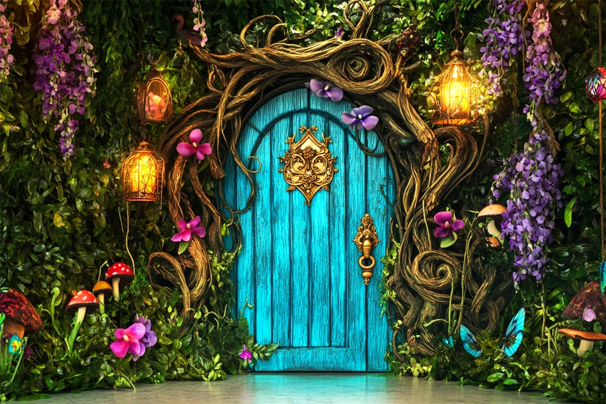 Toile de fond Photo Forêt Magique Porte Jardin Secret LXX57-134