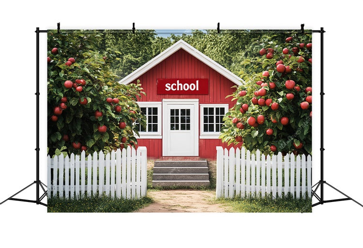 Toile de fond Photo École Verger de Pommiers Rustique LXX57-15