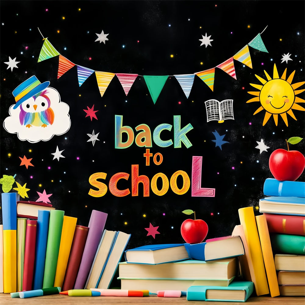 Toile de fond Rentrée des Classes Bannière Scolaire Amusante LXX57-16