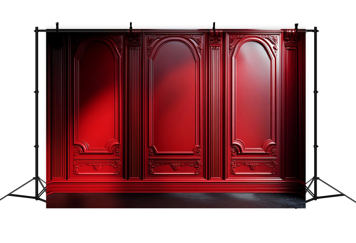 Toile de fond Vintage Mur Classique Rouge Gaufré LXX57-186