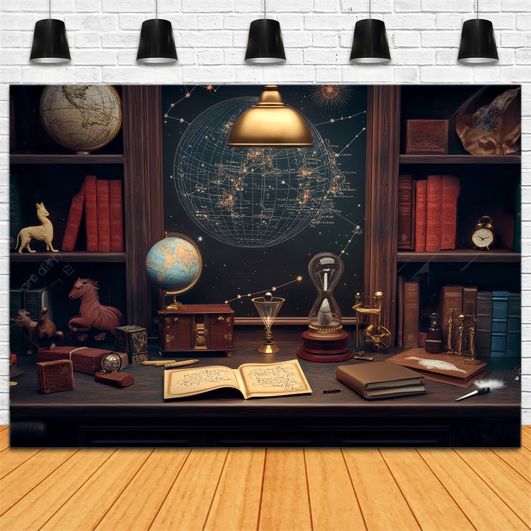 Toile de fond Rentrée des Classes Chambre d’Étude Céleste LXX57-19