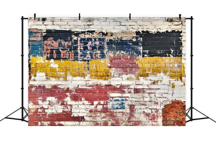 Toile de fond Vintage Mur Brique Écaillé Urbain LXX57-198
