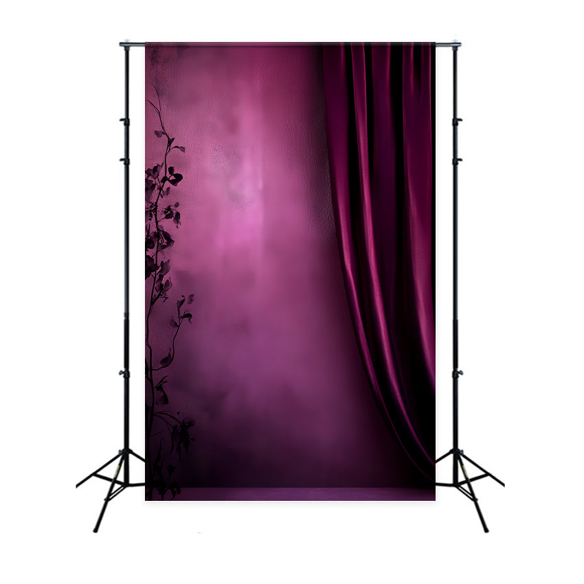 Toile de fond Vintage Rideau Violet Sombre LXX57-201