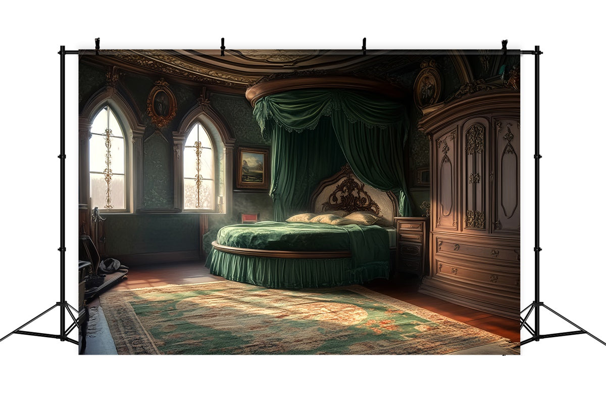Toile de fond Vintage Chambre Émeraude Régale Victorienne LXX57-204