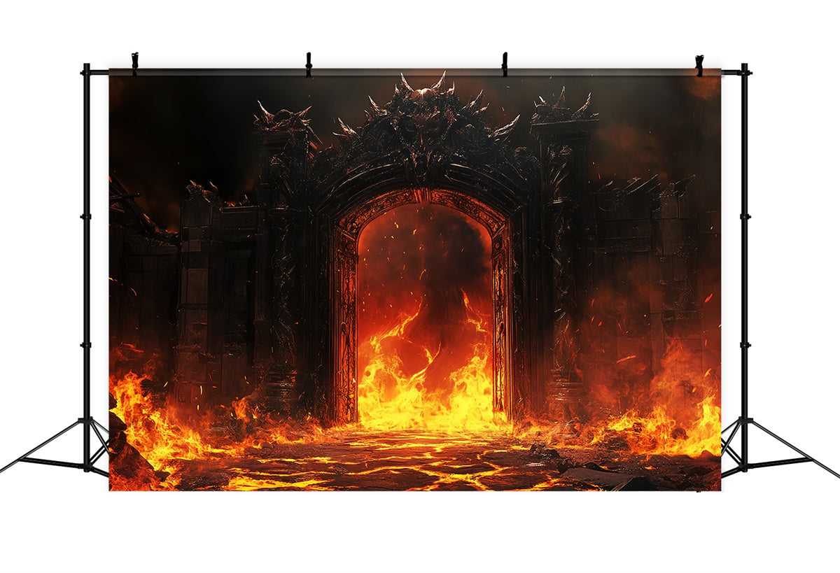 Toile de fond Vintage Arche Flamme Maudite LXX57-235