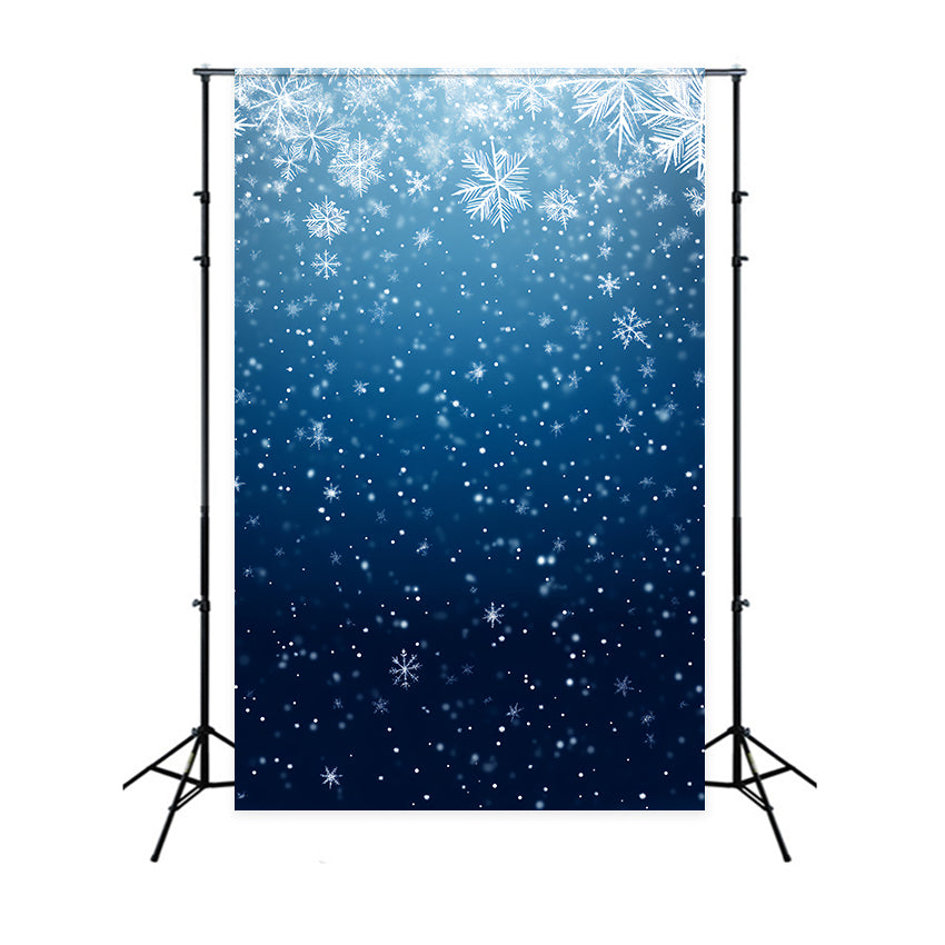 Toile de fond Bleue Flocons de Neige Étincelants LXX57-257
