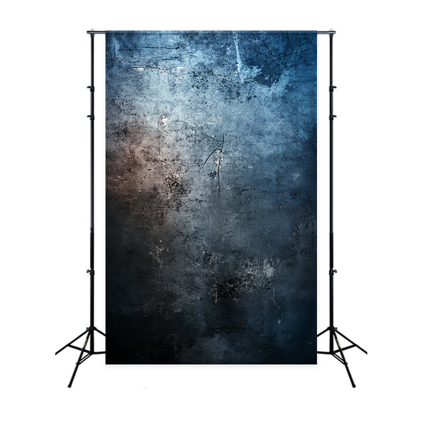 Toile de fond Portrait Bleu Dégradé Béton Rouillé LXX57-263