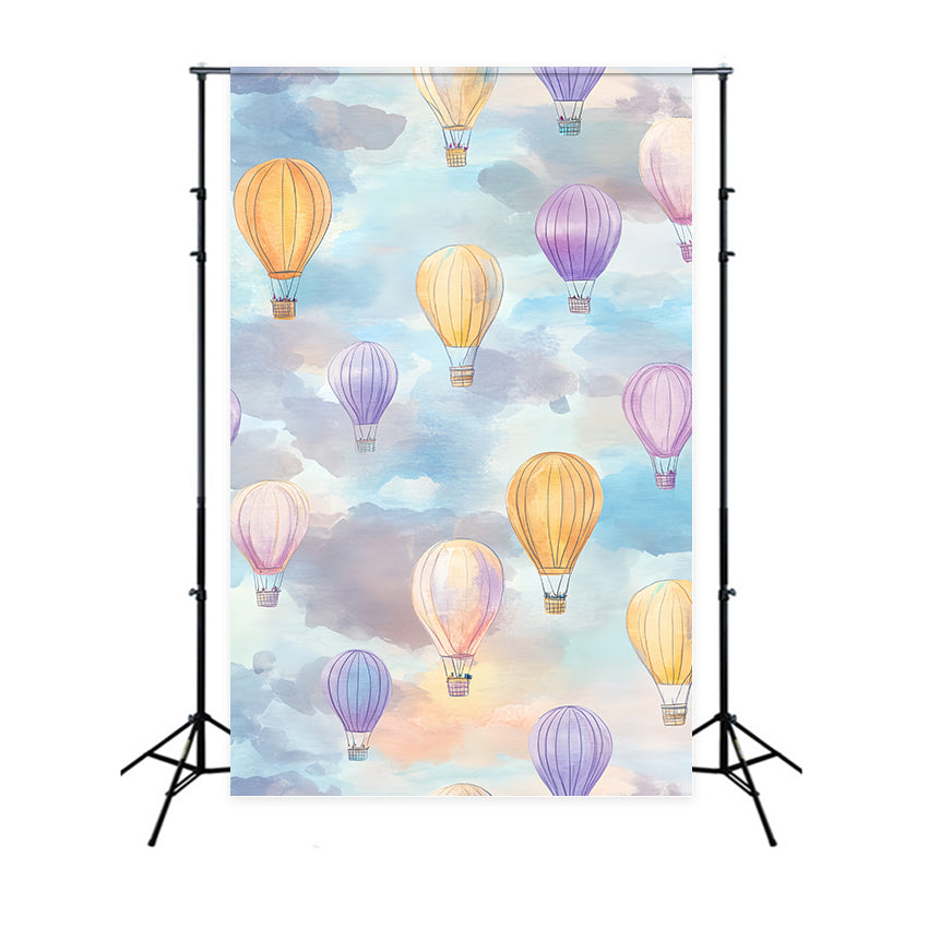 Toile de fond Portrait Ballons Pastel Aquarelle LXX57-265